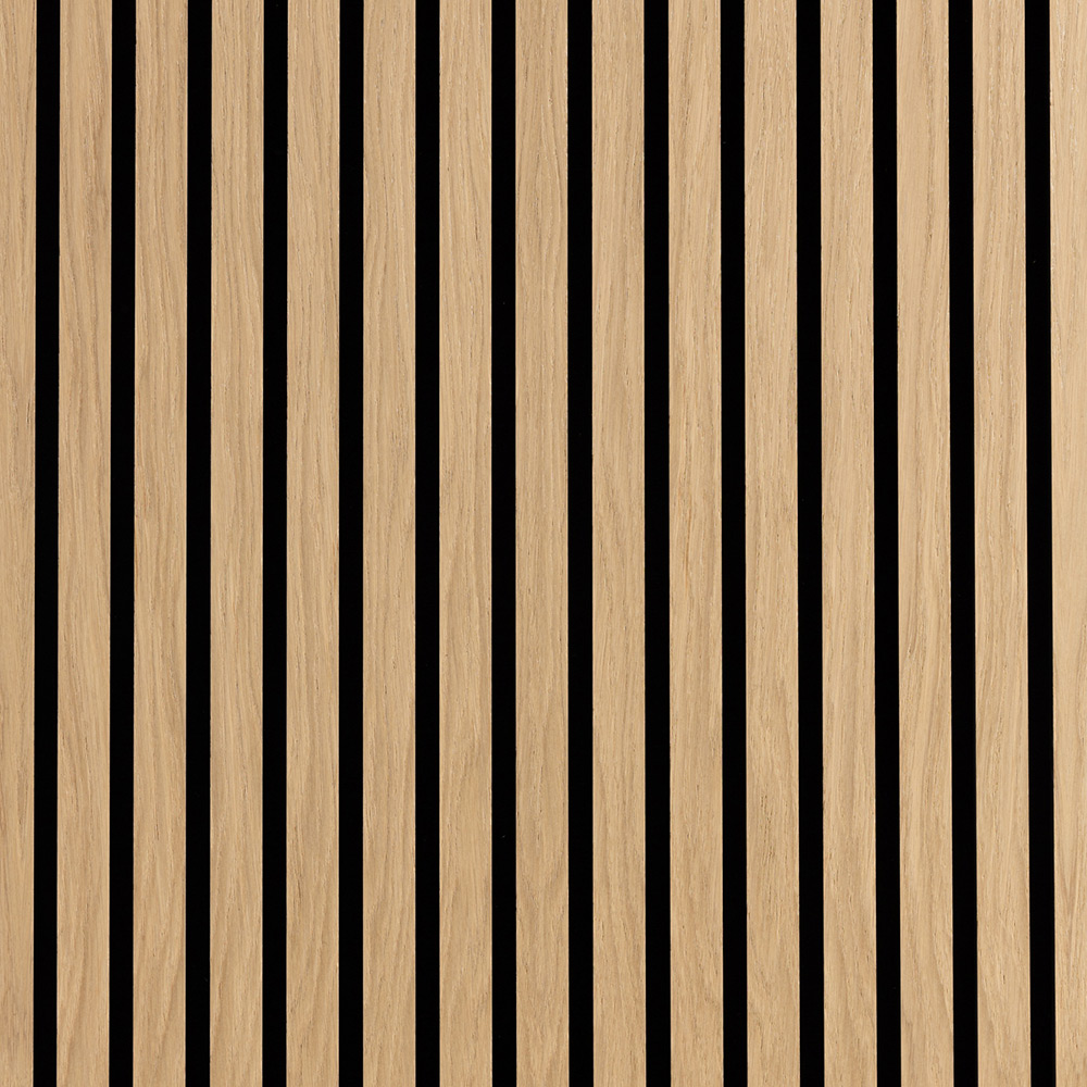 Akustikpanel Wood on wall Ek Ljuslackad
