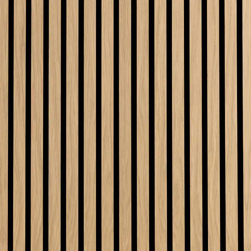 Akustikpanel Wood on wall Ek Ljuslackad