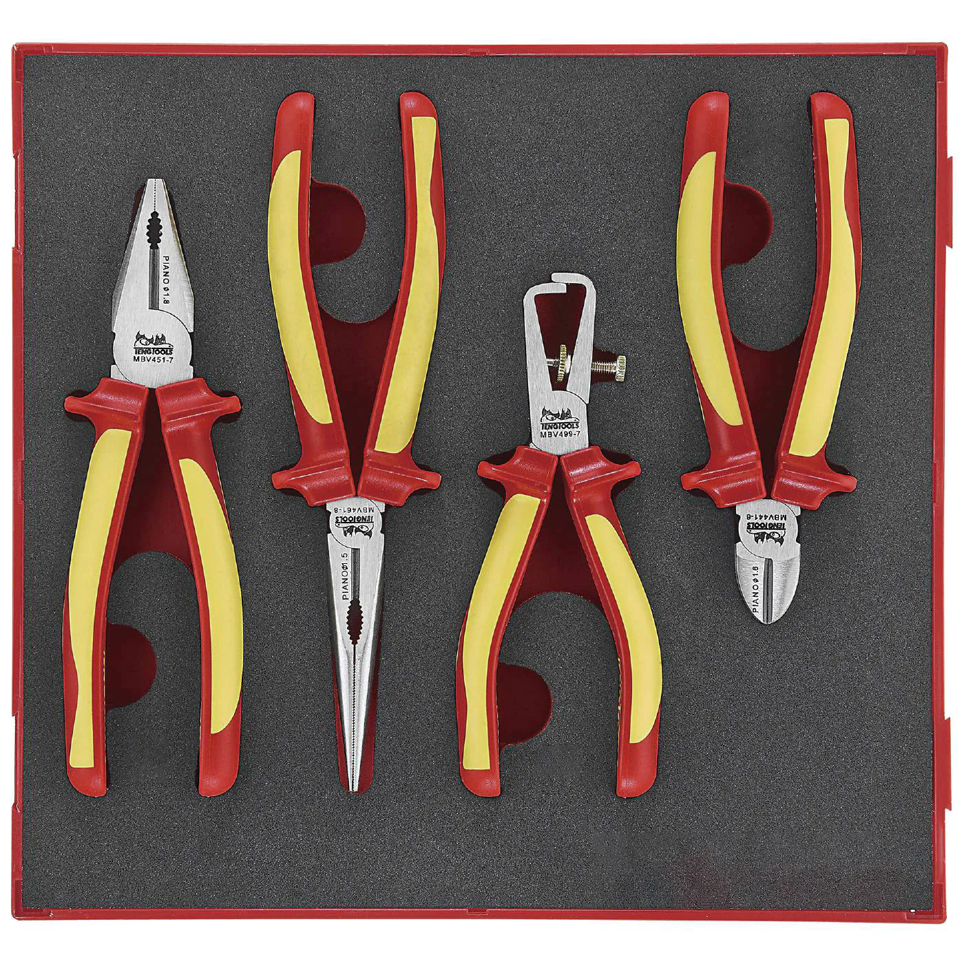 Tångsats 4 delar för 1000 volt Teng Tools TEDV440