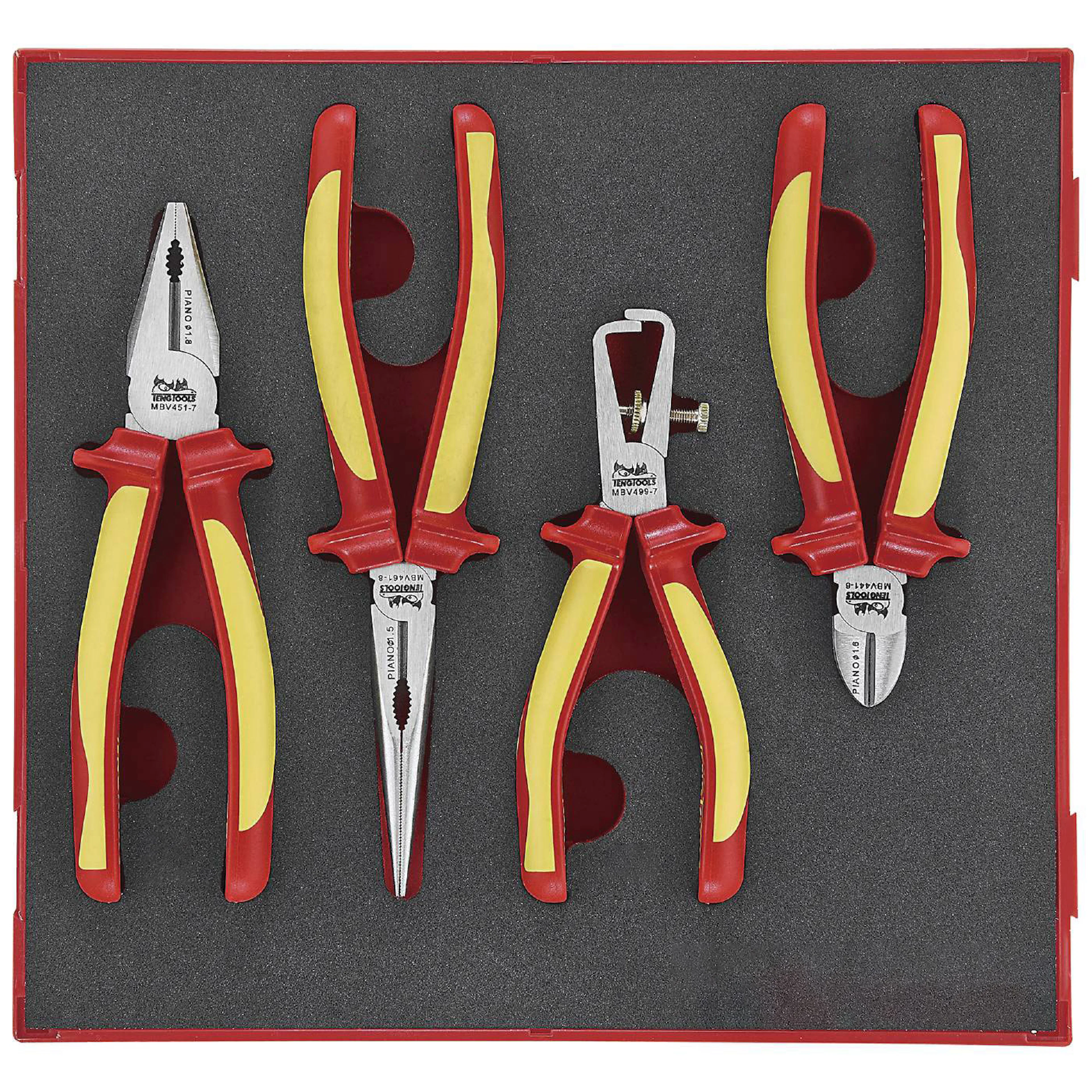 Tångsats 4 delar för 1000 volt Teng Tools TEDV440