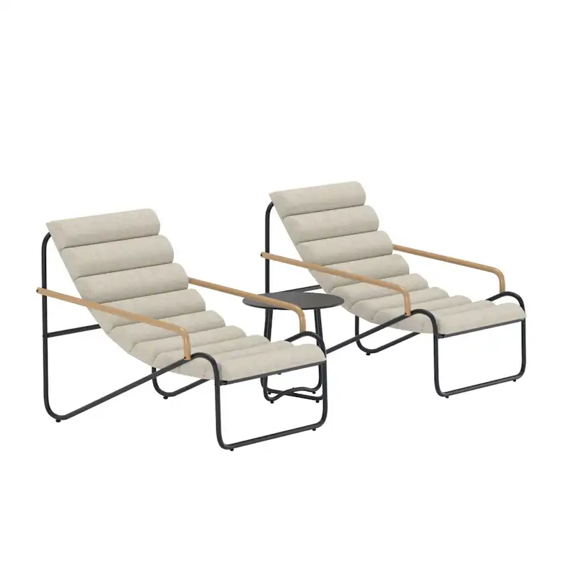 Loungeset Venture Home Ithaka 2st Fåtöljer med 1 Sidobord