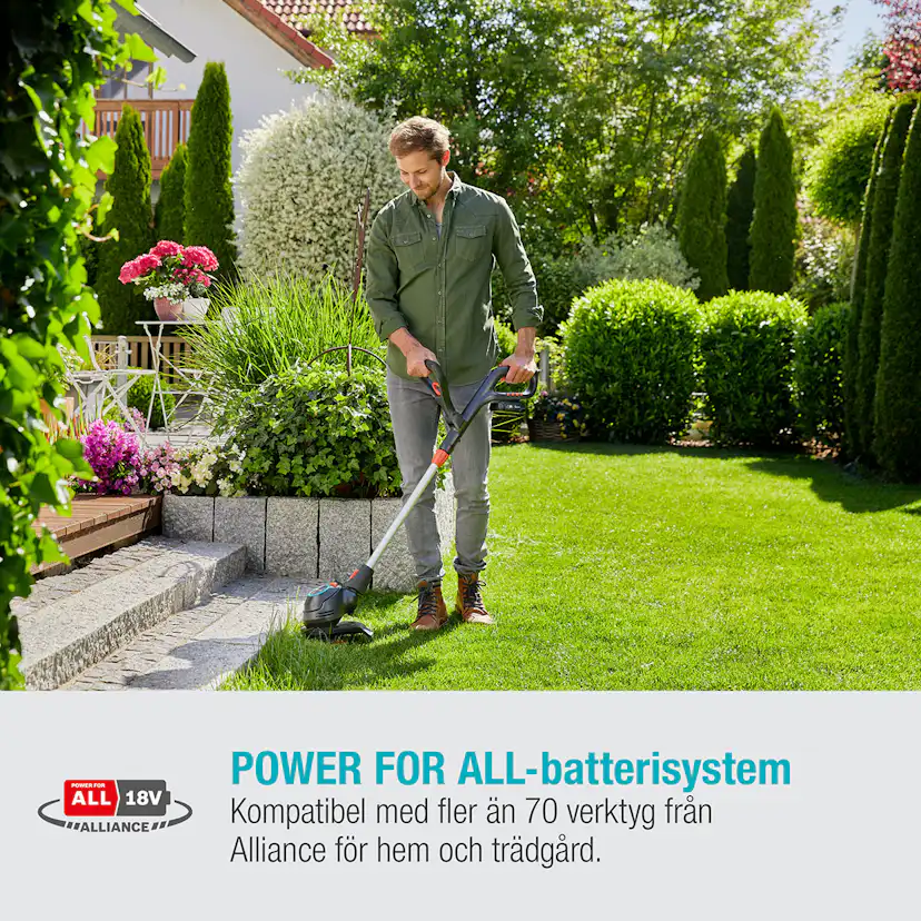 Trimmer Gardena ComfortCut 23/18V P4A Komplett (2,5Ah batteri + standardladdare)