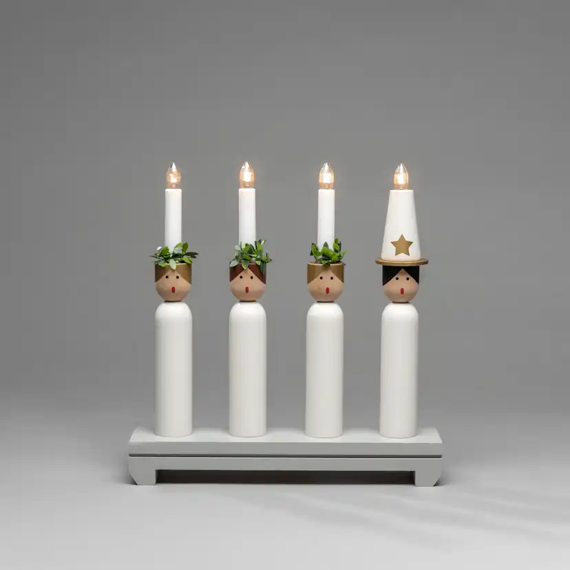 Adventsljusstake Gnosjö Konstsmide Luciatåg 4L