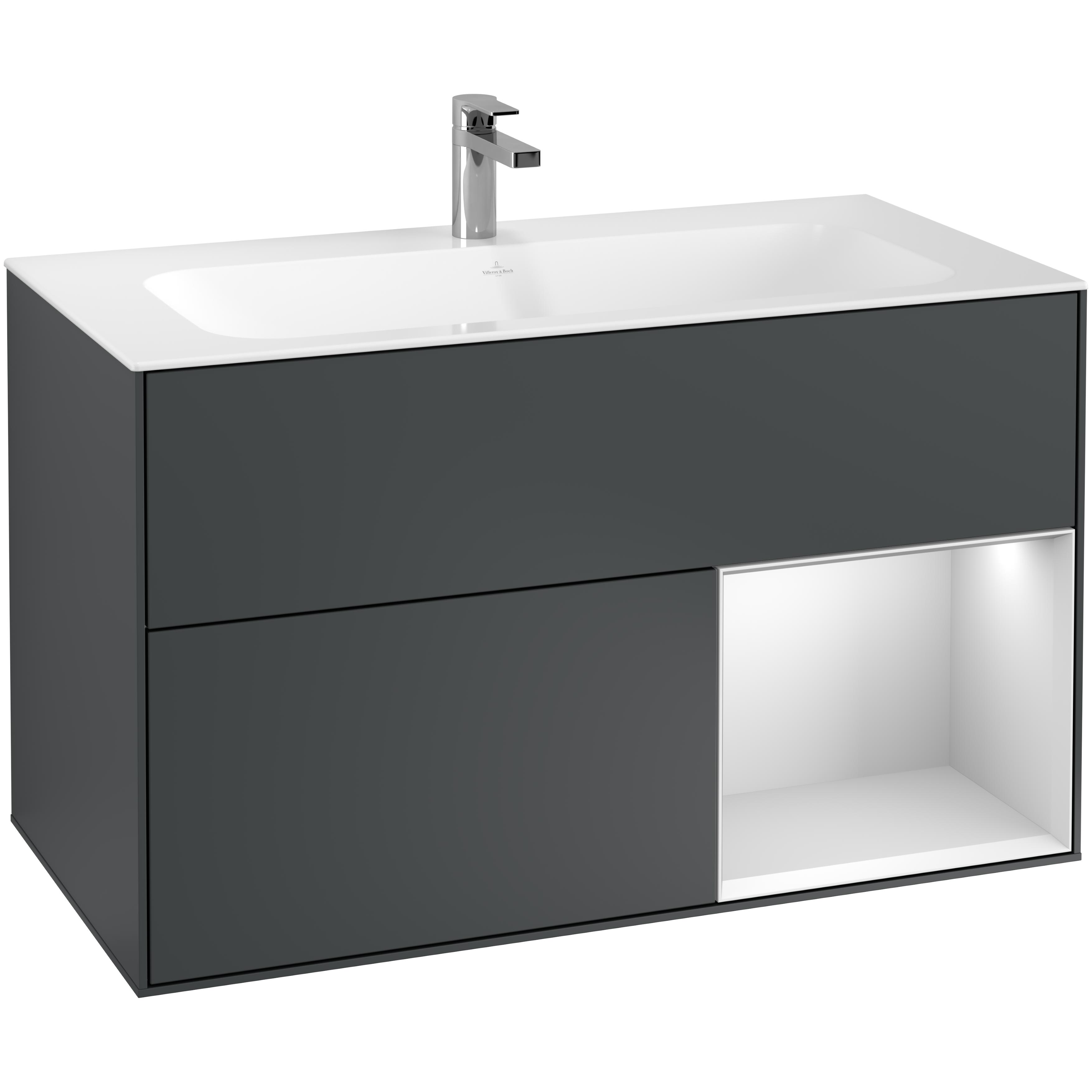 Tvättställsskåp Villeroy & Boch Finion med 2 Lådor och Hylla för Inbyggt Tvättställ