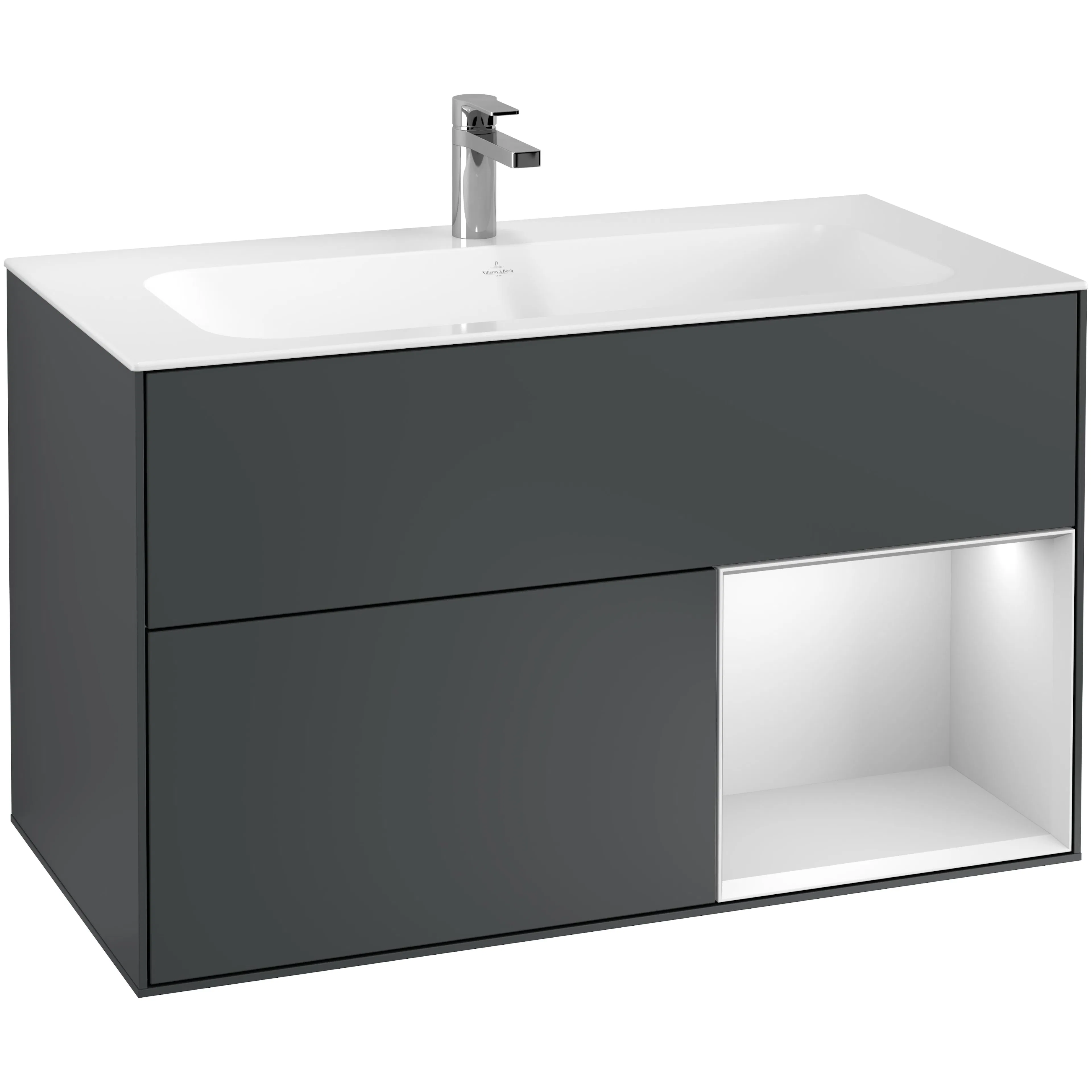 Tvättställsskåp Villeroy & Boch Finion med 2 Lådor och Hylla för Inbyggt Tvättställ