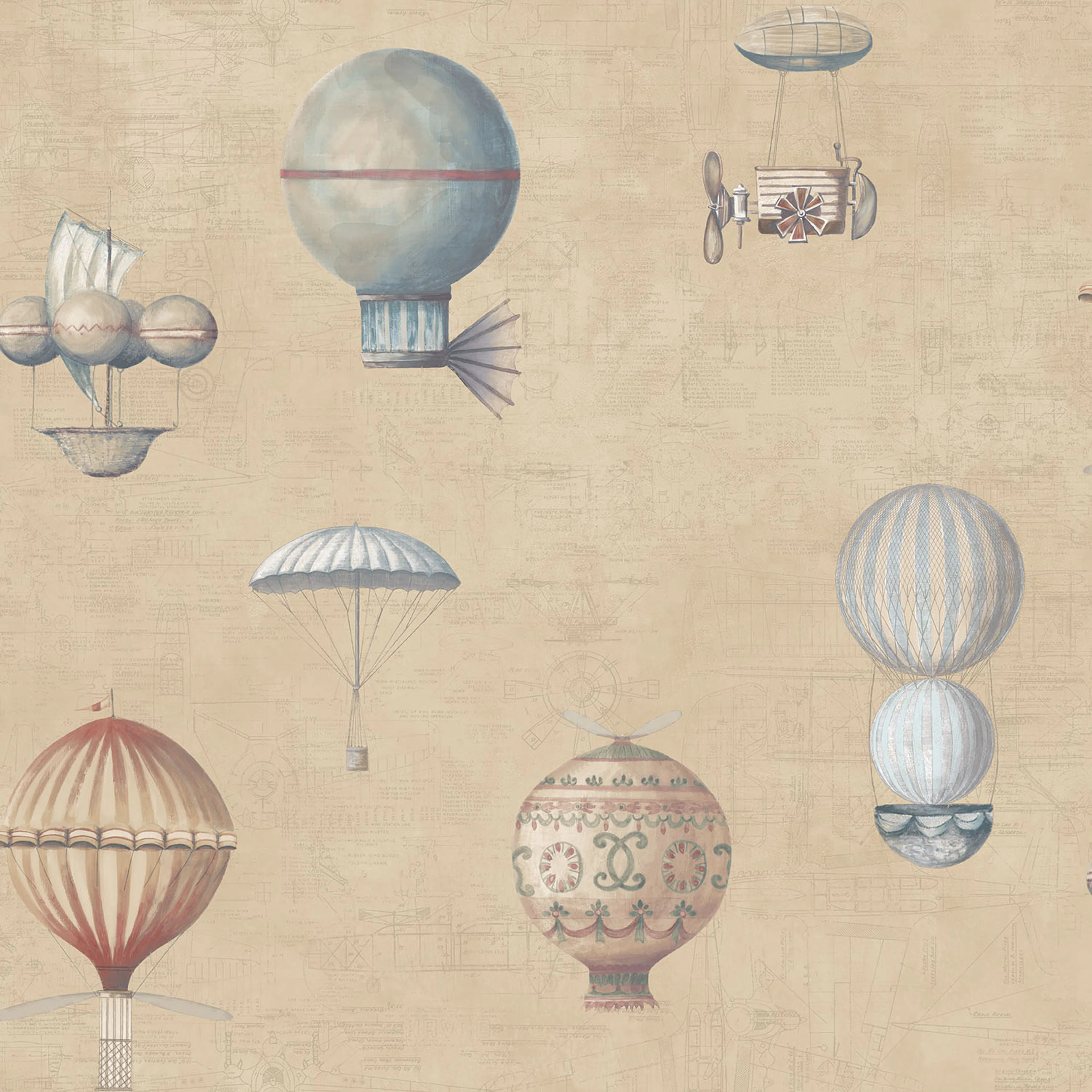 Tapet Galerie Wallcoverings Air Ships G56203