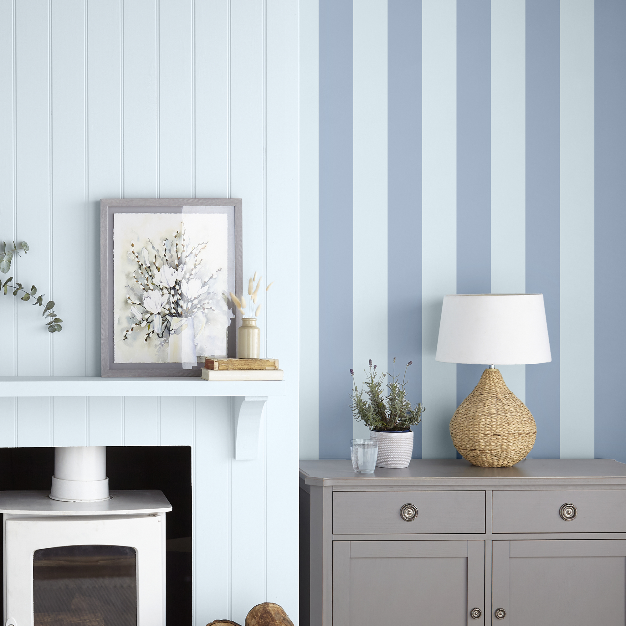 Tapet Laura Ashley Lille Matt Stripe