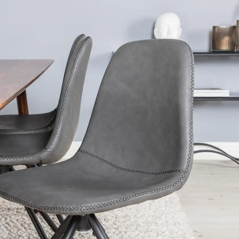 Matgrupp Venture Home Pobbie med 6 Stolar Konstläder