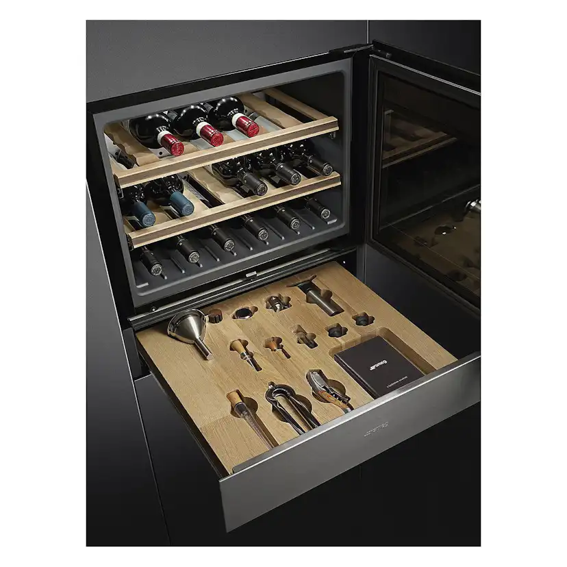 Inbyggnadslåda Smeg Classic CPS315X Förvaring Sommelierkit