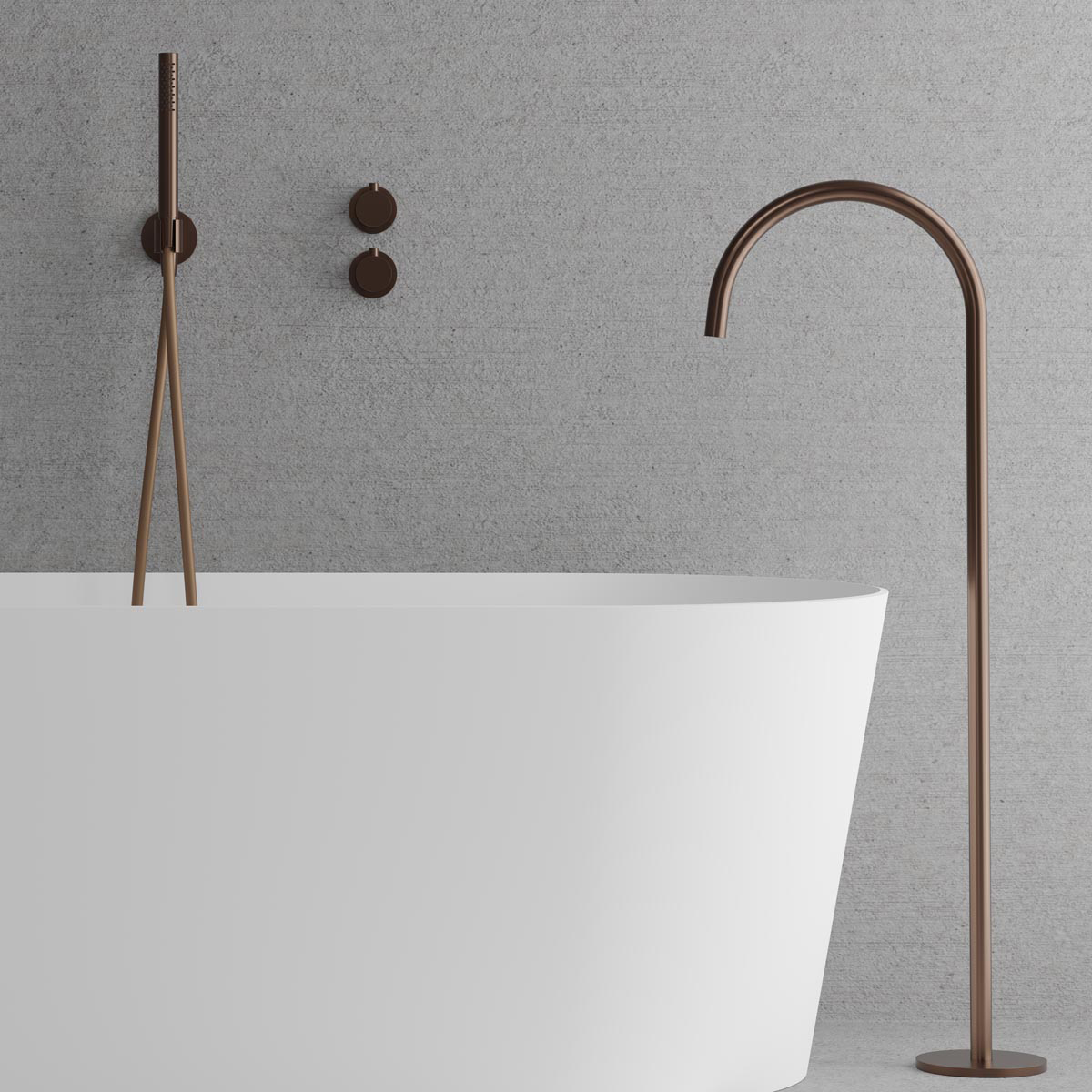 Badkarsblandare Scandtap Steel Harmonized Bliss 4 med Handdusch för Inbyggnad