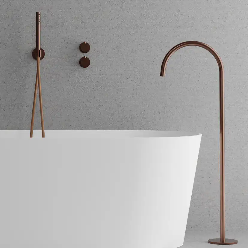 Badkarsblandare Scandtap Steel Harmonized Bliss 4 med Handdusch för Inbyggnad