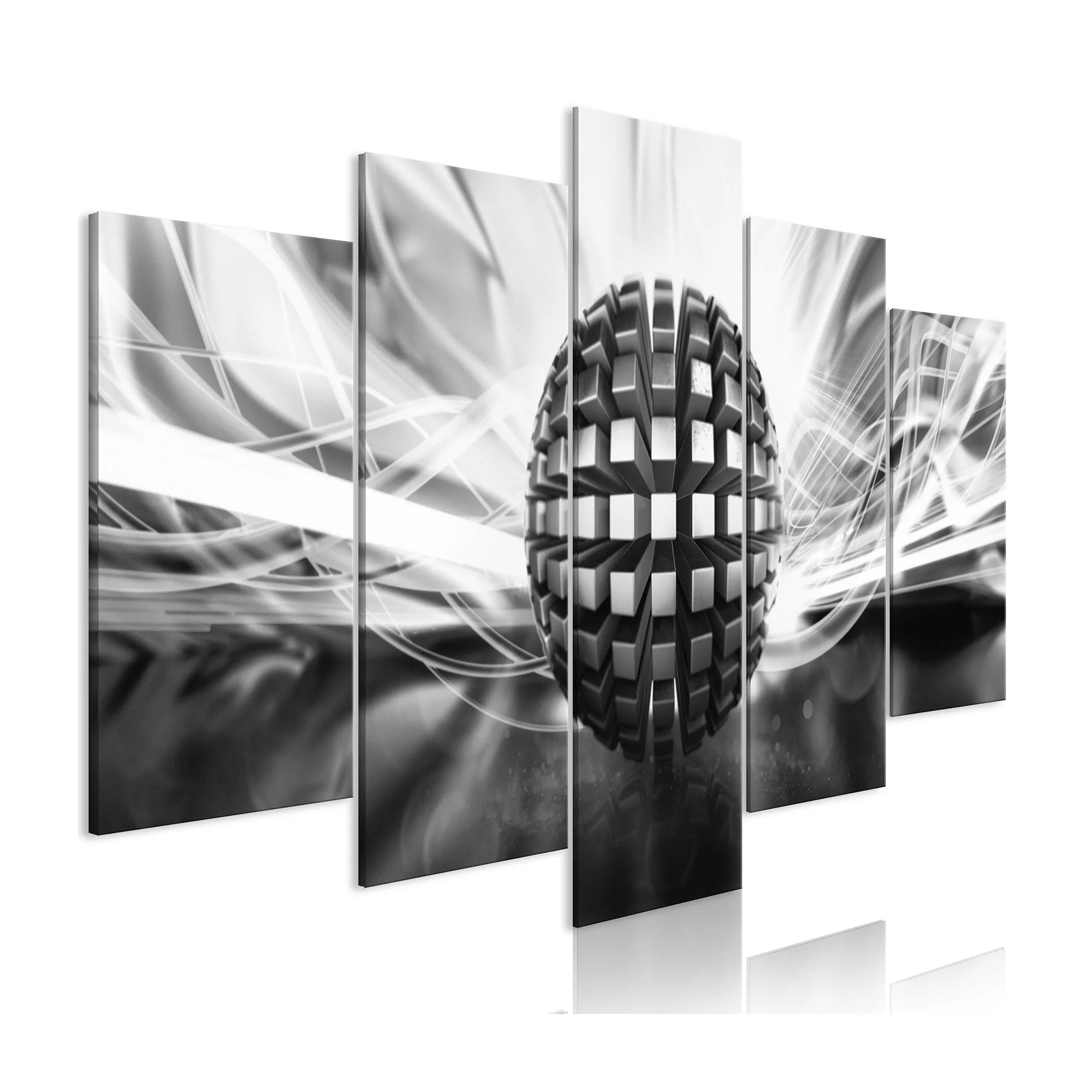 Tavla Arkiio Metal Ball Wide Black And White 5 delar