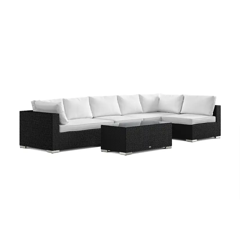 Loungegrupp Comfort Garden Bahamas utomhus loungegrupp 6-sits med vändbar schäslong och bord