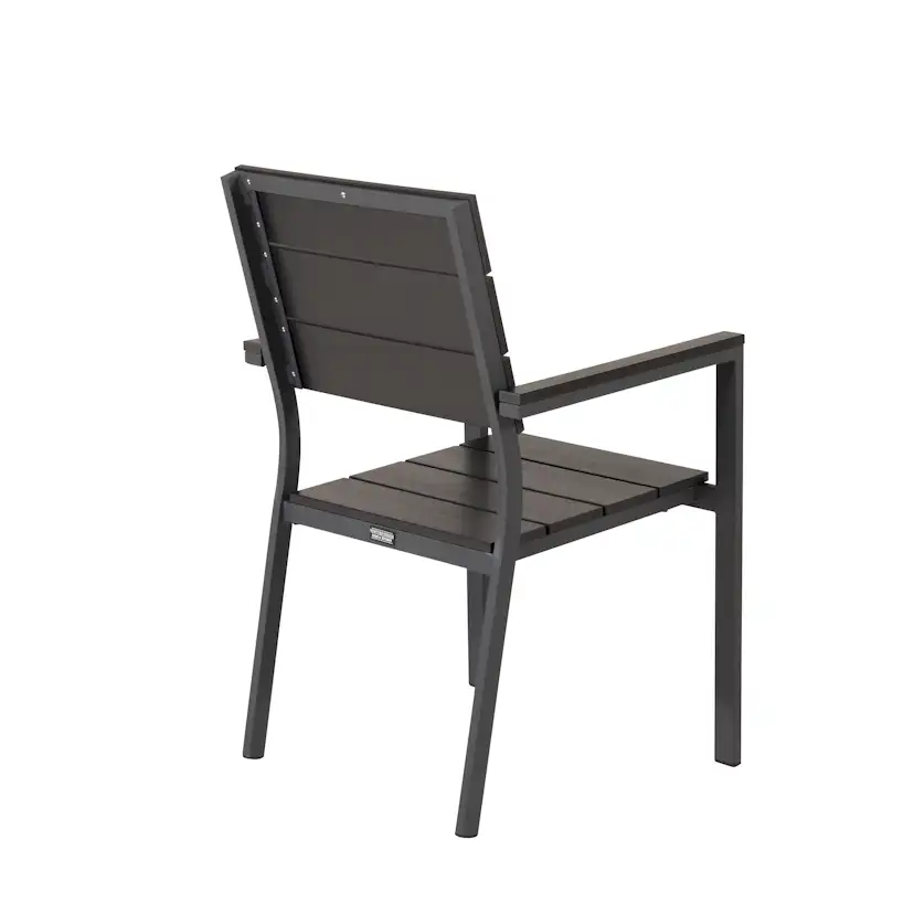 Levels Chair (stackable) - Black Alu / Black Aintwood Svart