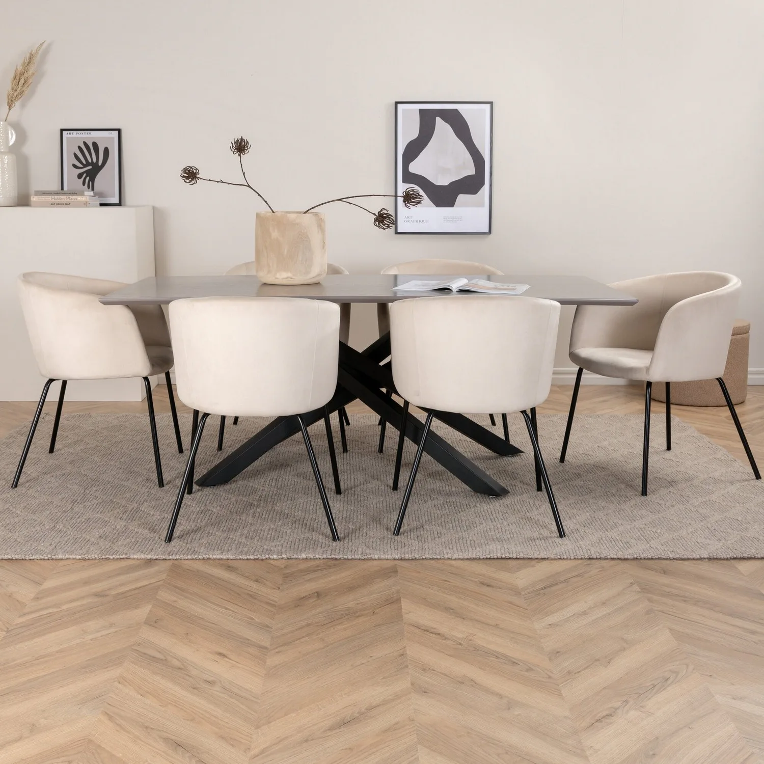 Grå/Beige/Svart