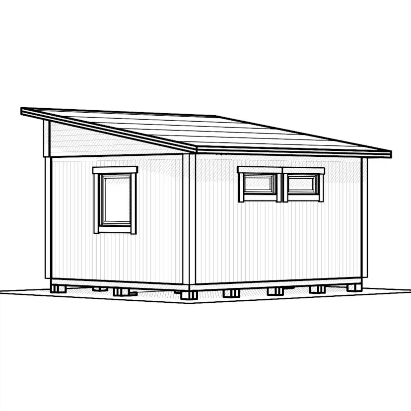 Attefallshus Vibostugan Njuta Funkis 20-3