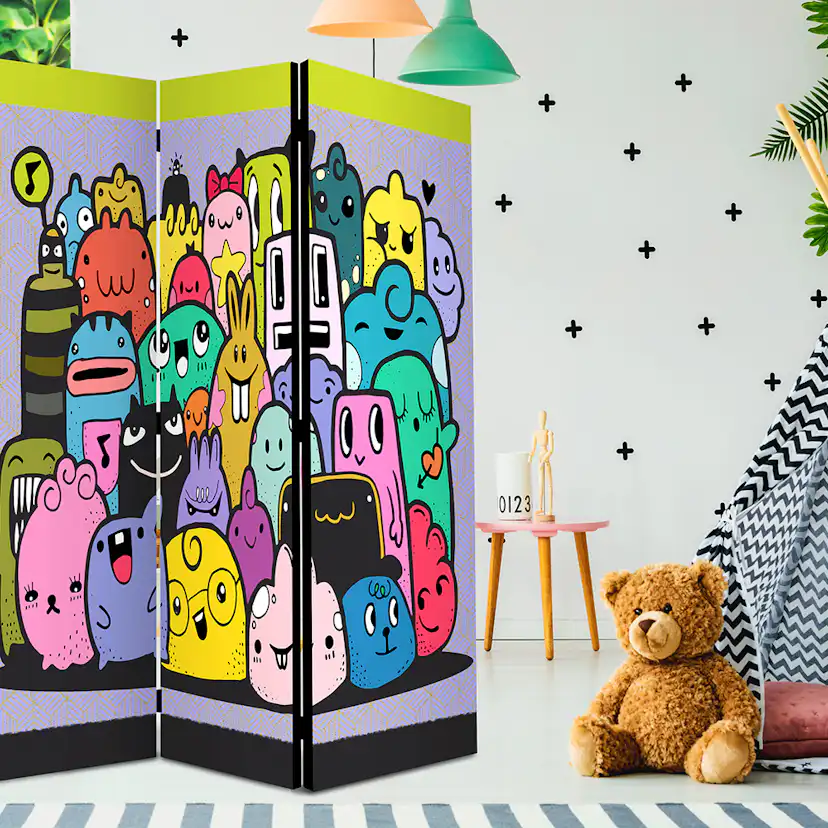 Rumsavdelare Arkiio Monsters From 3rd C Grade 135x172 cm