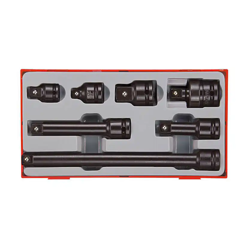 Krafthylsverktygssats 13 delar med 1/2 tum fyrkantsfäste Teng Tools TT9207A