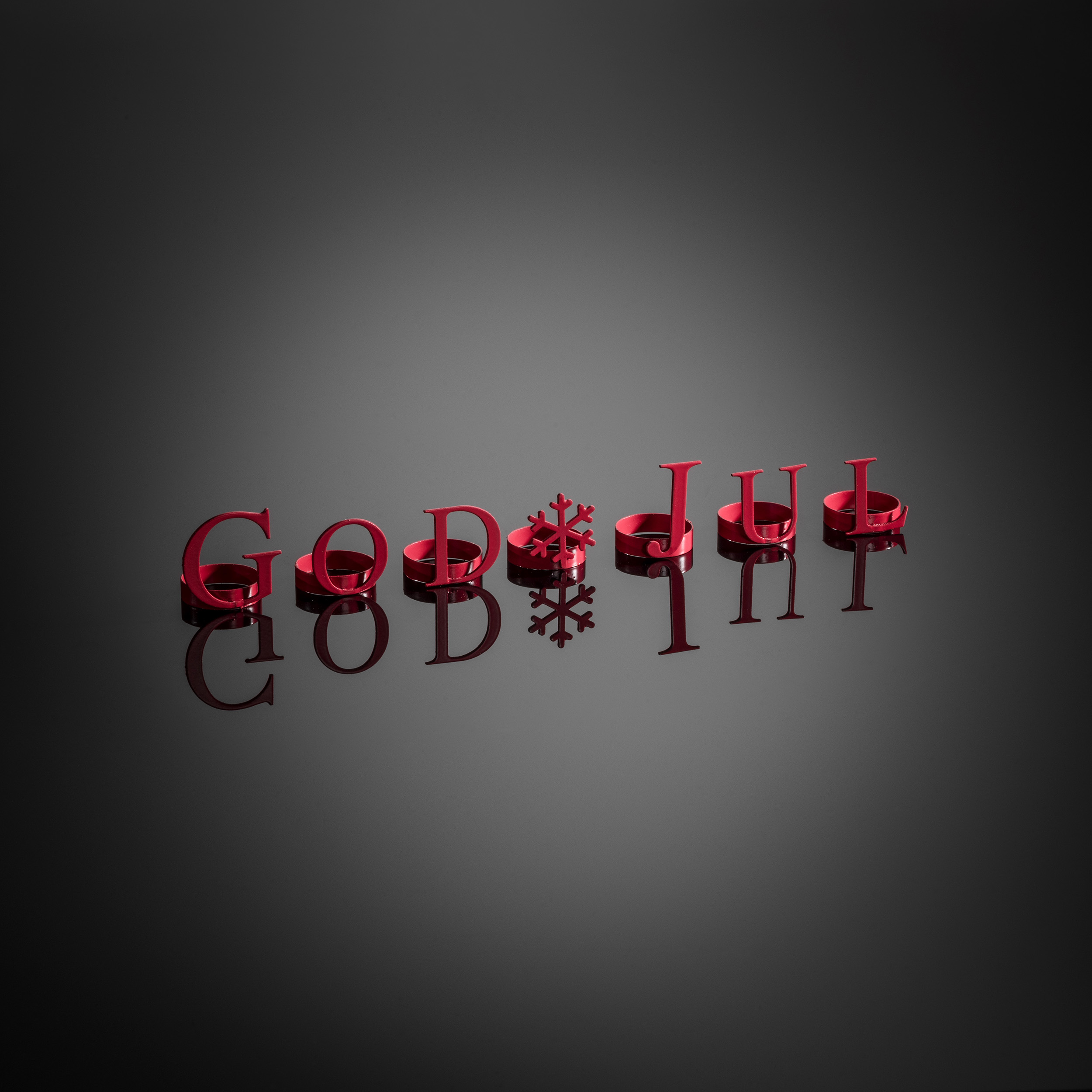 Dekorationsbokstäver God Jul Röd