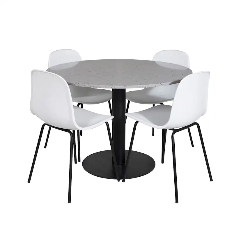 Matgrupp Venture Home Roxanna med 4 Ardi Stolar Runt