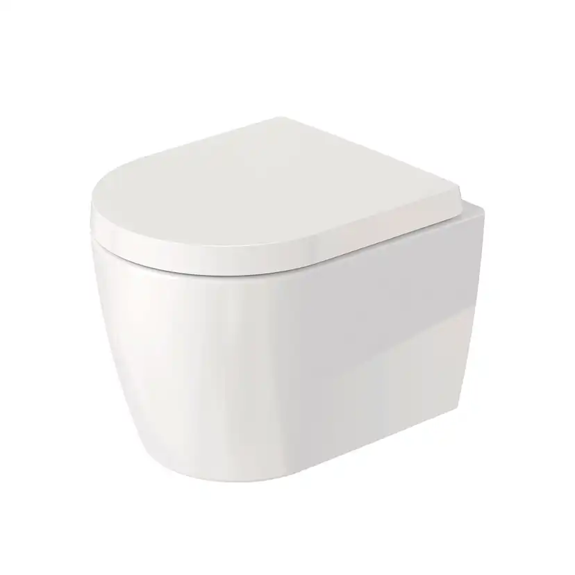 Vägghängd Toalettstol Duravit ME by Starck Rimless 253009 inkl Toalettsits