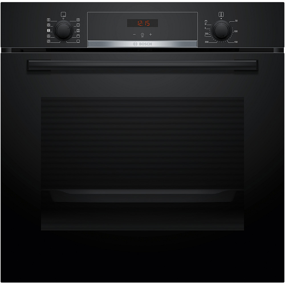 Inbyggnadsugn Bosch HQA534BB3 Serie 4 Svart med Ångfunktion och Avancerad Varmluftsteknik