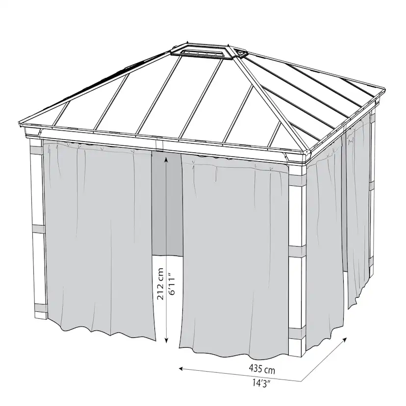 Gardin Canopia by Palram 4-Pack Till Dallas Paviljong 4,2x4,2 m