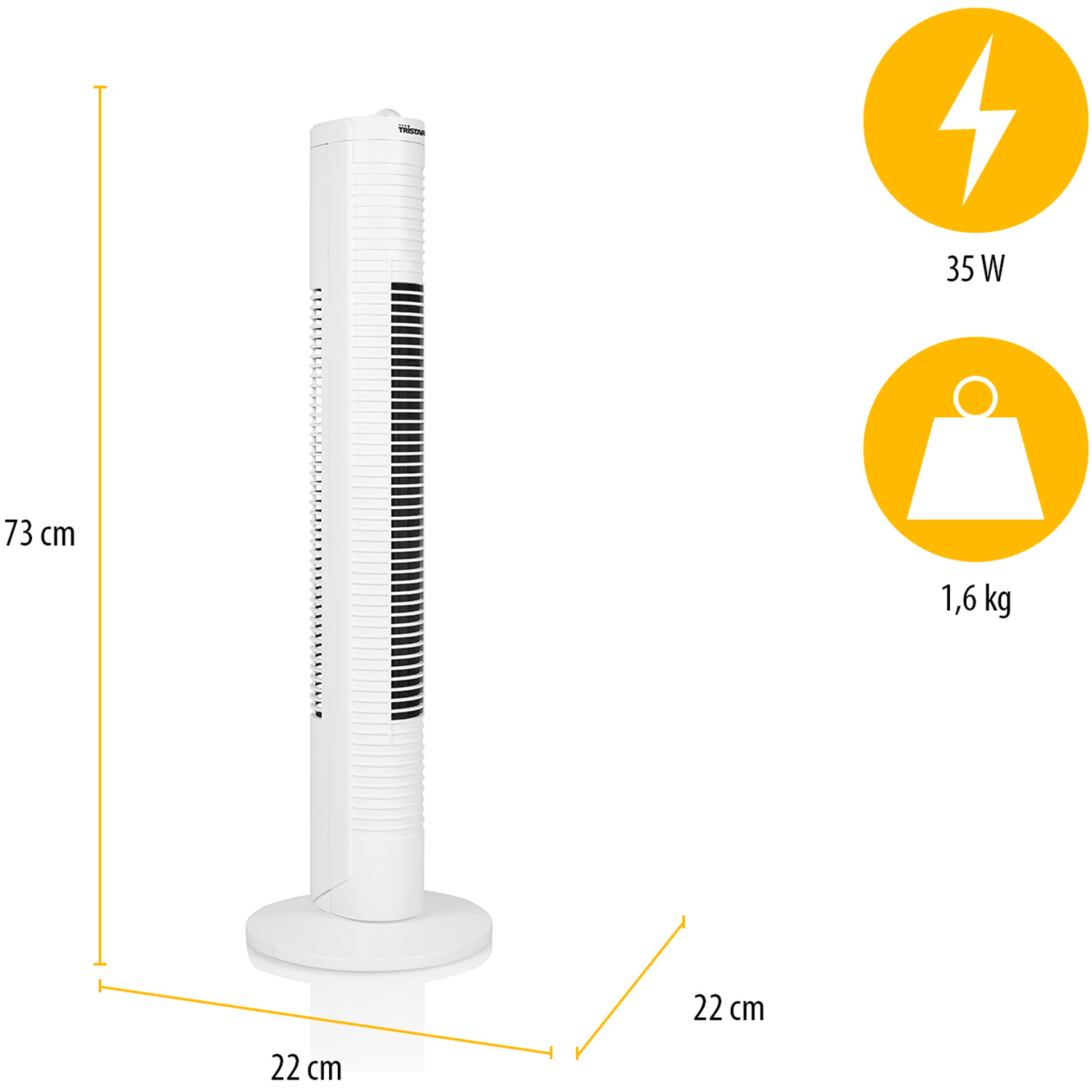 Pelarfläkt Tristar med Timer