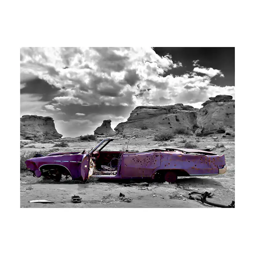 Fototapet Arkiio Retro Bil På Colorado Desert