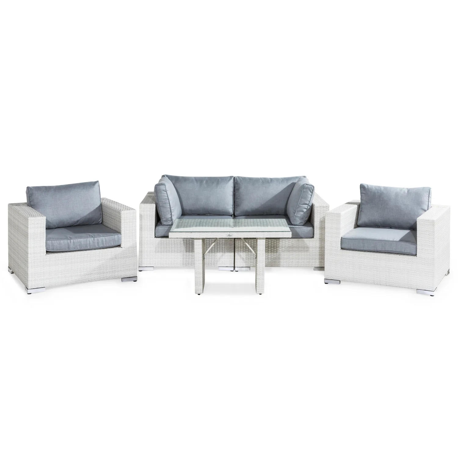 Loungegrupp Comfort Garden Bahamas 4-sits med 2 Fåtöljer och Soffbord 100x60 Utomhus
