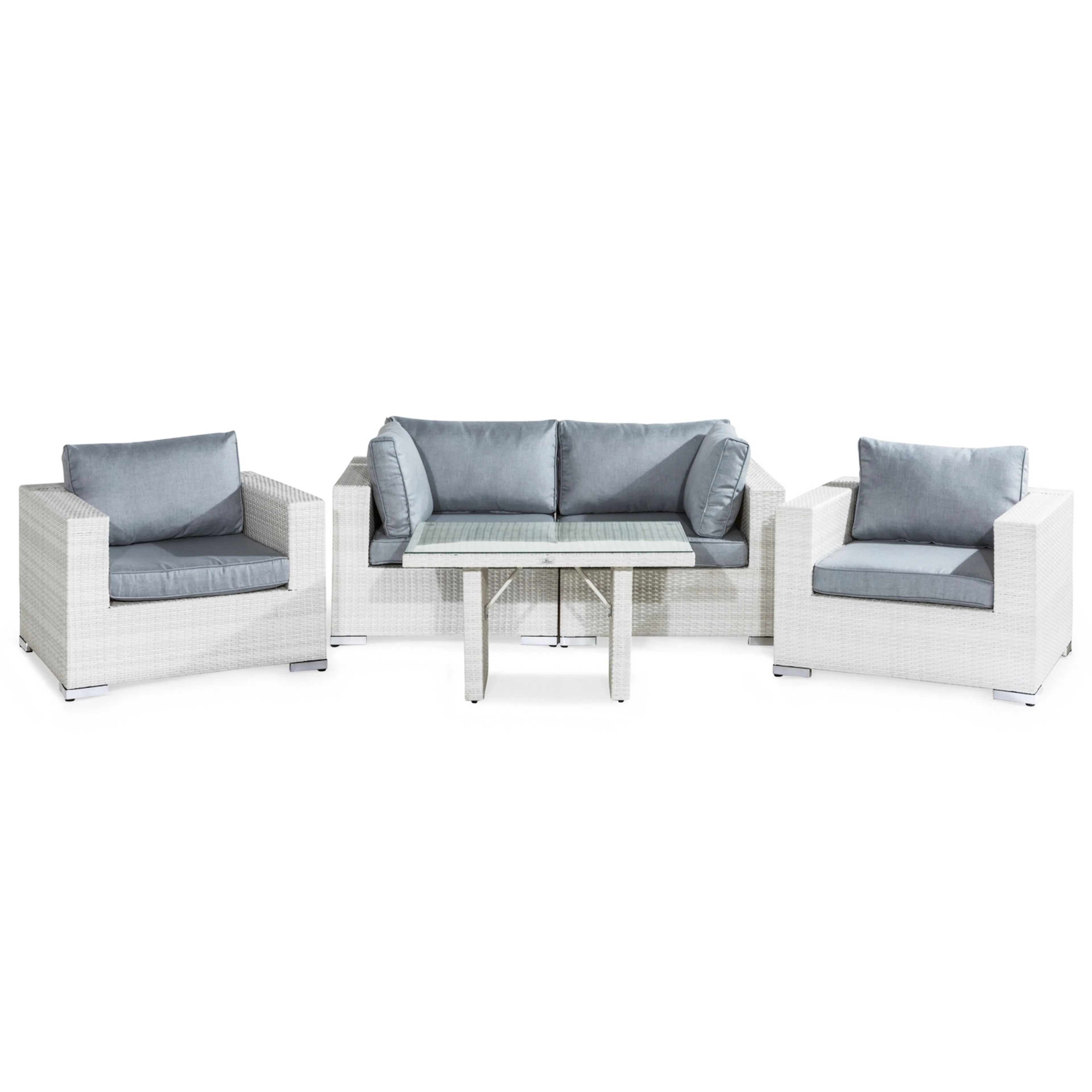 Loungegrupp Comfort Garden Bahamas 4-sits med 2 Fåtöljer och Soffbord 100x60 Utomhus