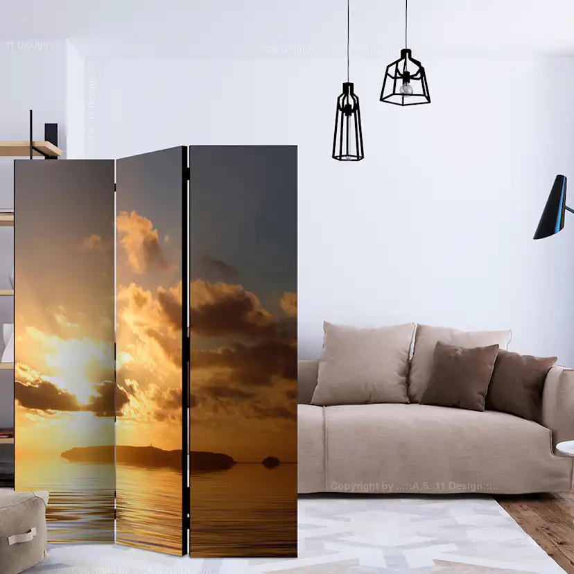 Rumsavdelare Skärmvägg Arkiio Sea Sunset 135x172 cm