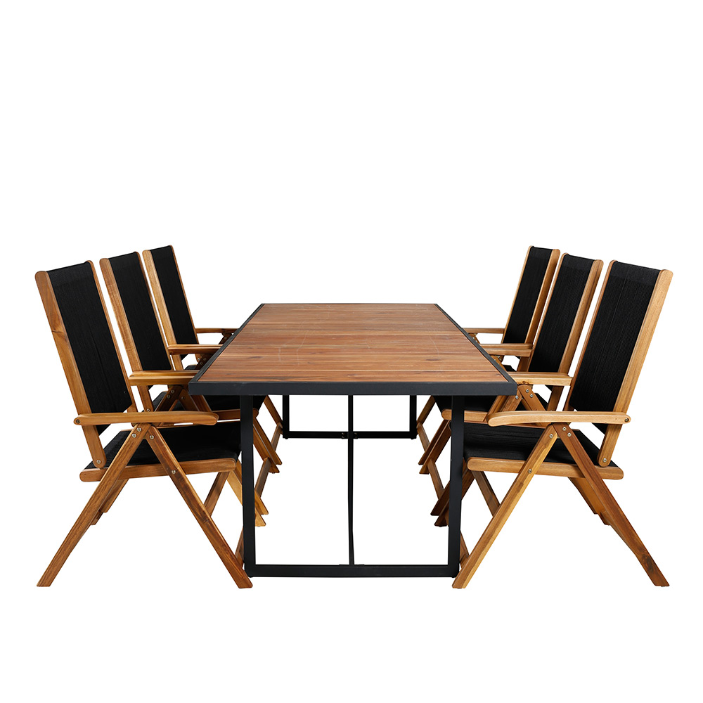 Matgrupp Venture Home King med 6 Lumi Vikbara Matstolar
