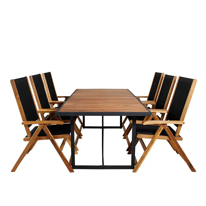 Matgrupp Venture Home King med 6 Lumi Vikbara Matstolar