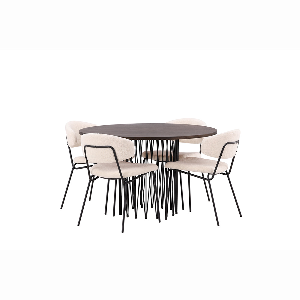 Matgrupp furniture/fashion Stone med 4 Chico Stolar Runt