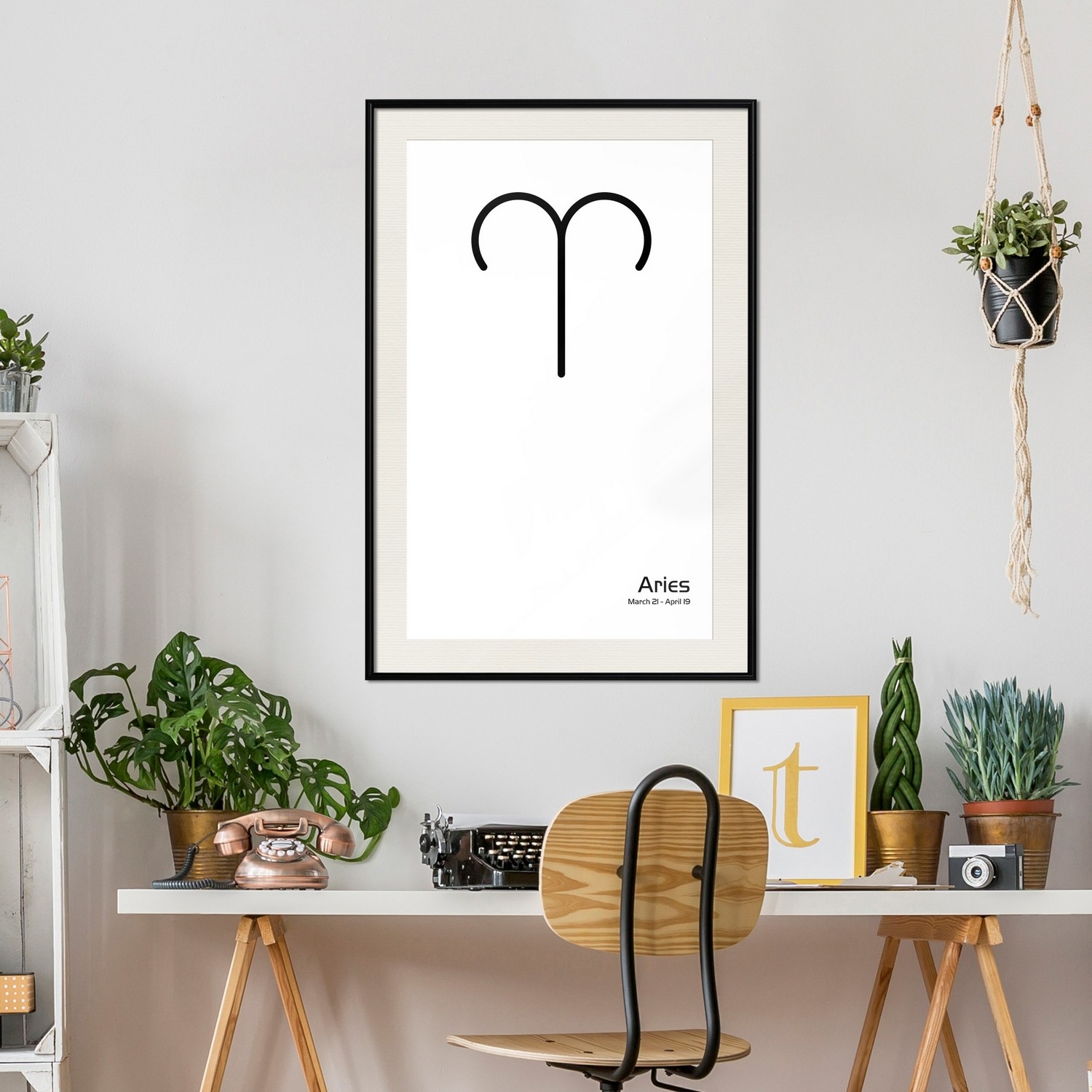 Affisch - Aries [Poster] 20x30 Svart ram med passepartout, 20x30 cm