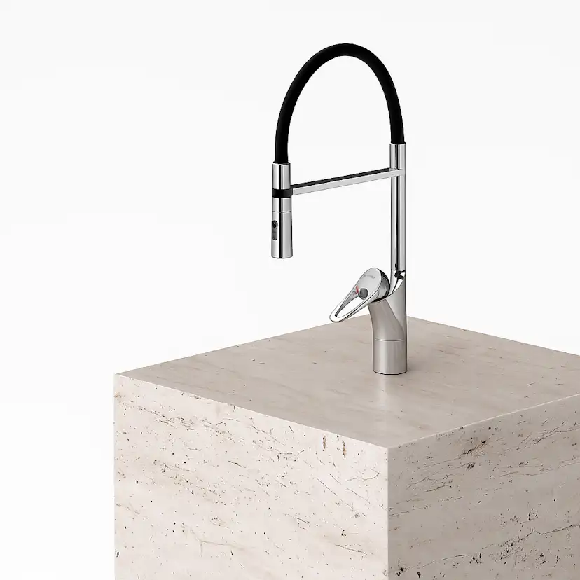 Köksblandare Standard FM Mattsson 9000XE med Flexi-pip och Handdusch i Krom