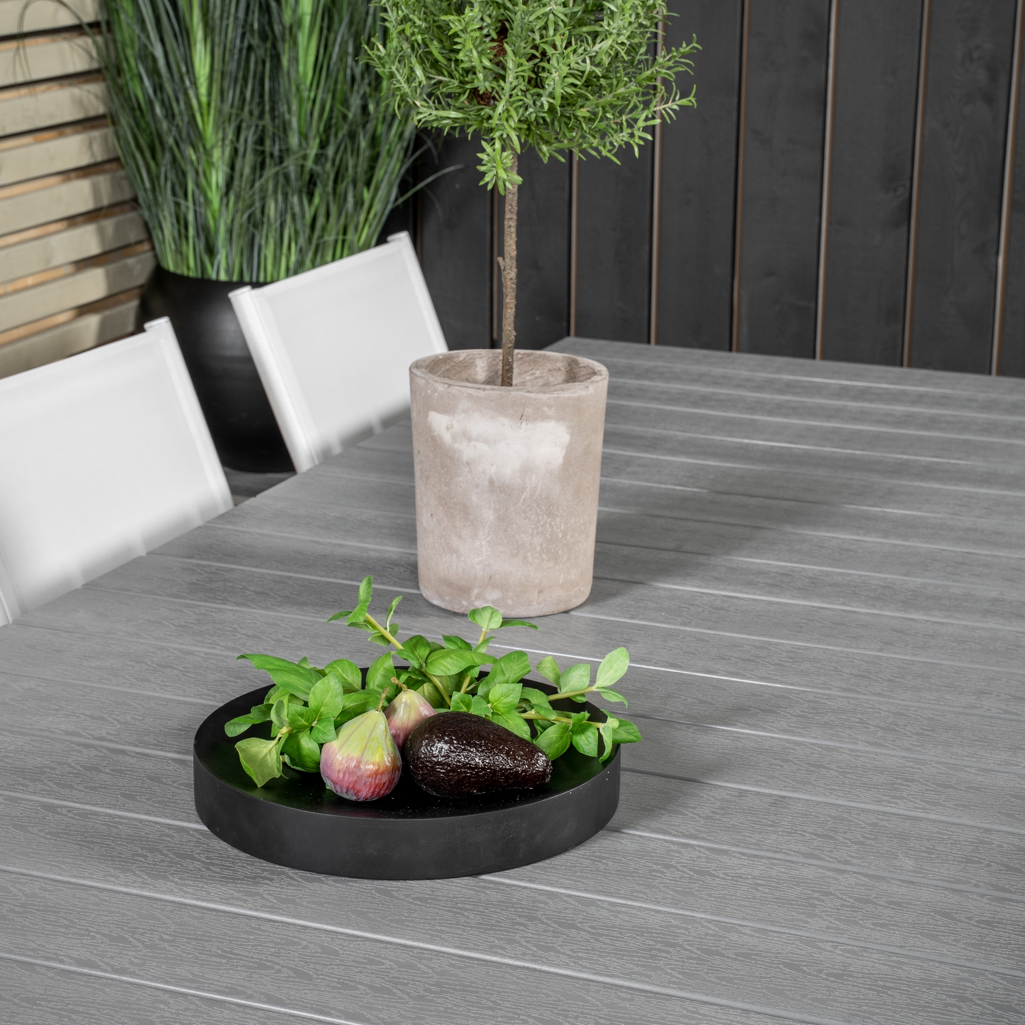 Levels Dining Table 224/324*100 - White Alu / Grey Aintwood Vit/Grå