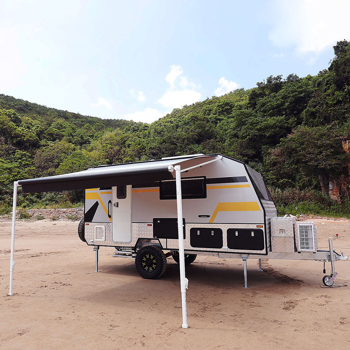 Markistält 5*2,5m - väggmonterad 5 m