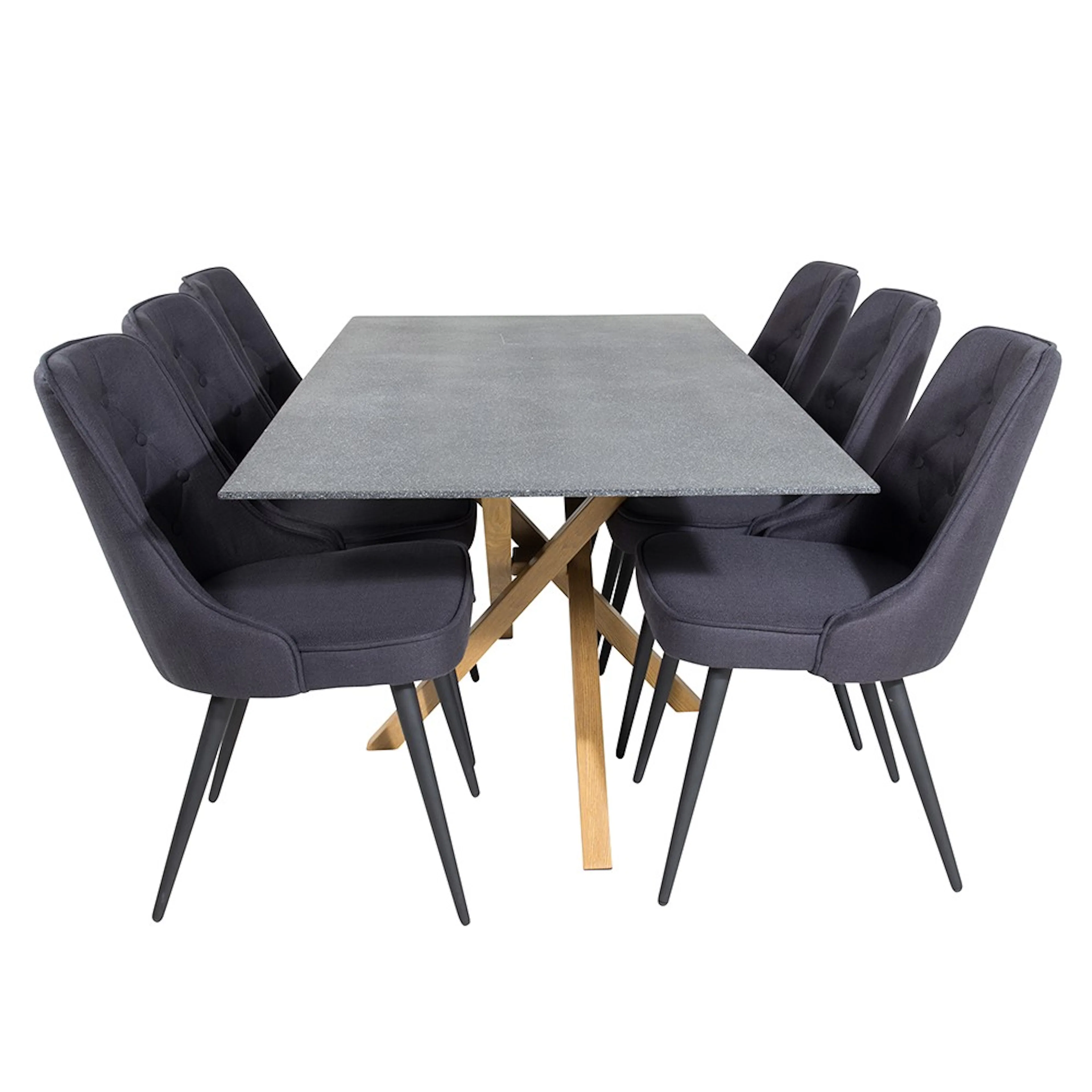 Matgrupp Venture Home Piata med 6 Vera Stolar Polyestertyg