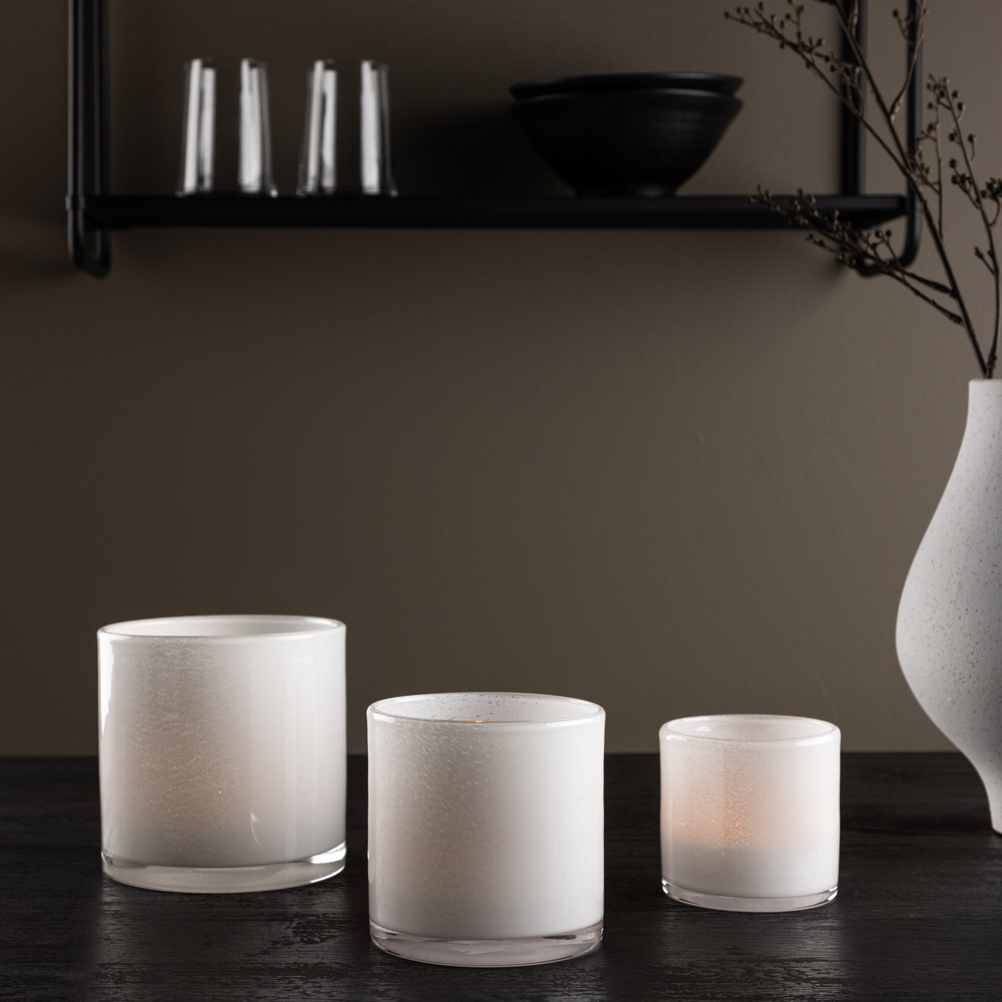 Glora Lantern  - White/- 10*10Hcm Vit, H: 100 mm
