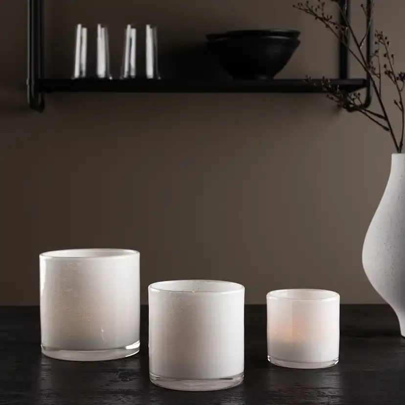 Glora Lantern - White/- 10*10Hcm Vit, H: 100 mm