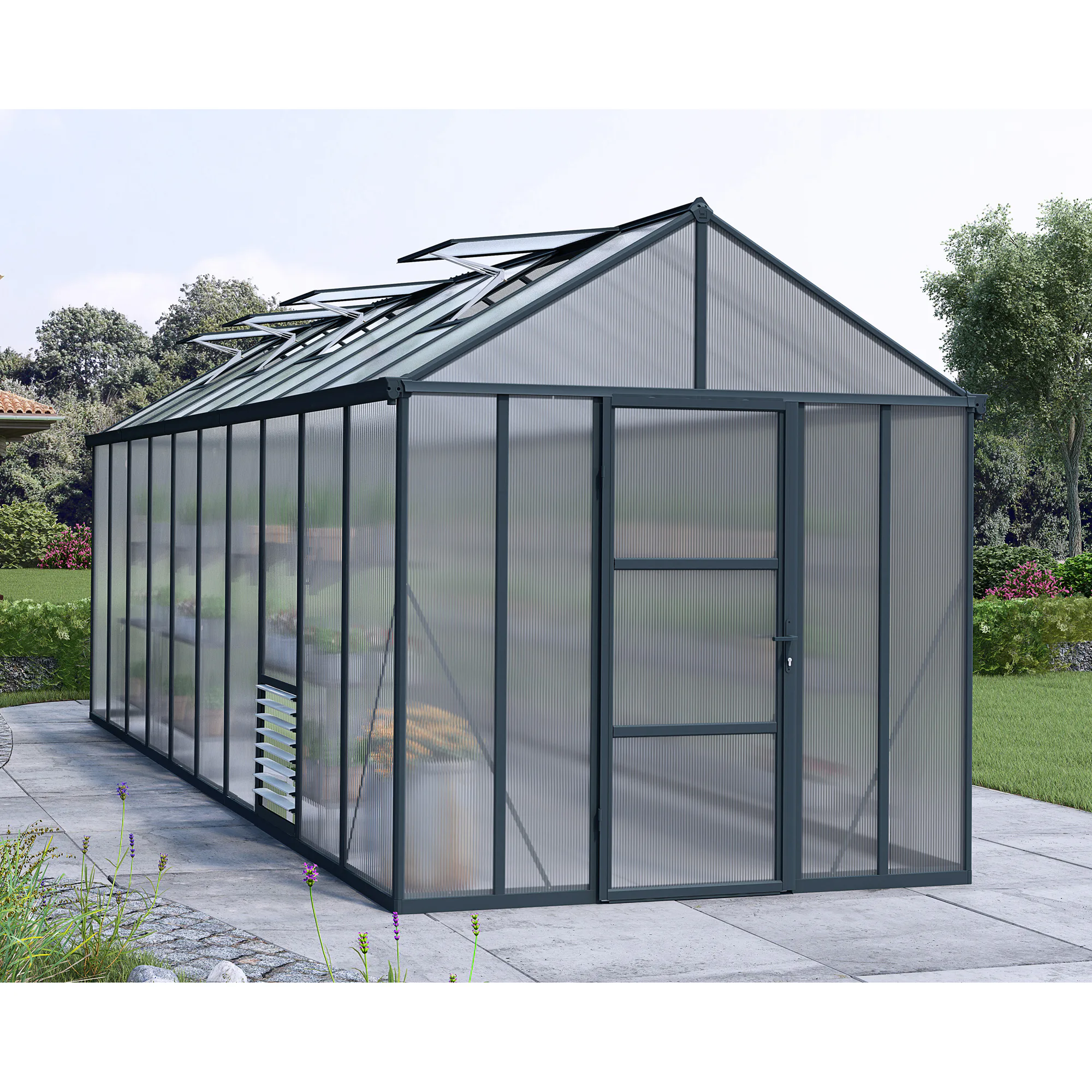 Växthus Canopia by Palram Glory 15,3 m² Mörkgrå