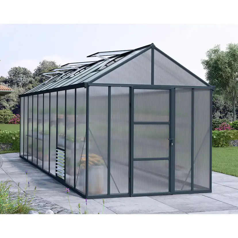 Växthus Canopia by Palram Glory 15,3 m² Mörkgrå