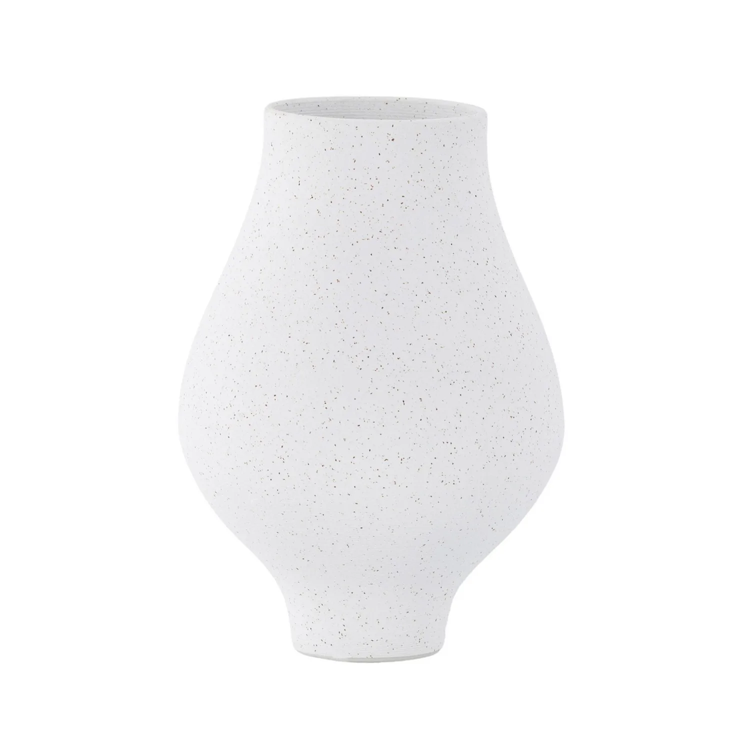 Rellis Vase - White/Black Dots - D10*H24*B14cm Vit