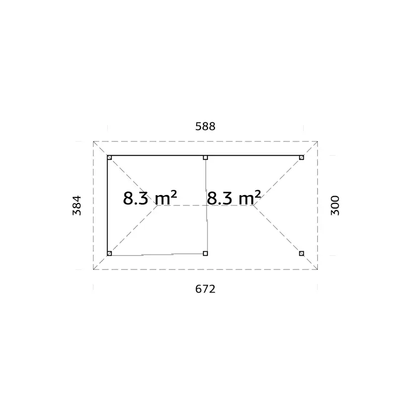 Uterum Palmako Bianca 16,6 m2 Set 205 Slide