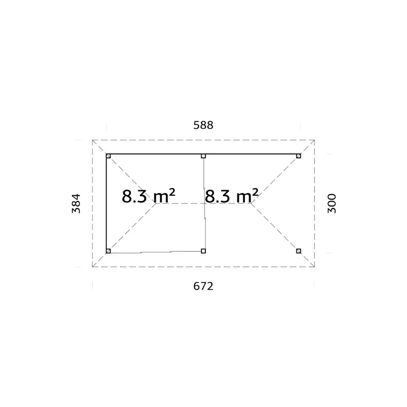Uterum Palmako Bianca 16,6 m2 Set 205 Slide
