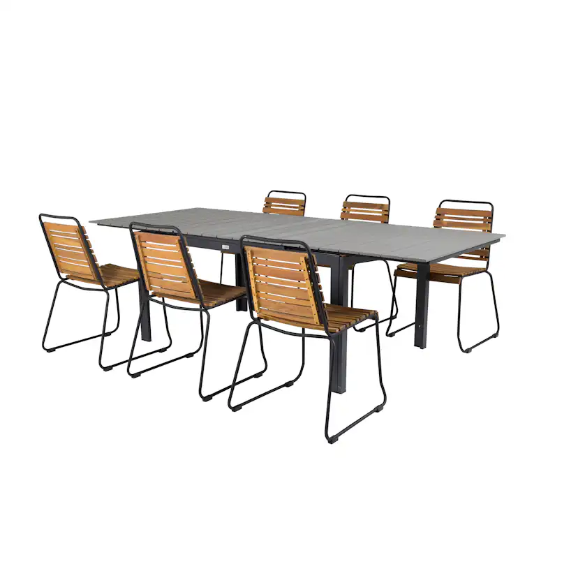 Matgrupp Venture Home Lova 160/240 med 6 Berfin Matstolar