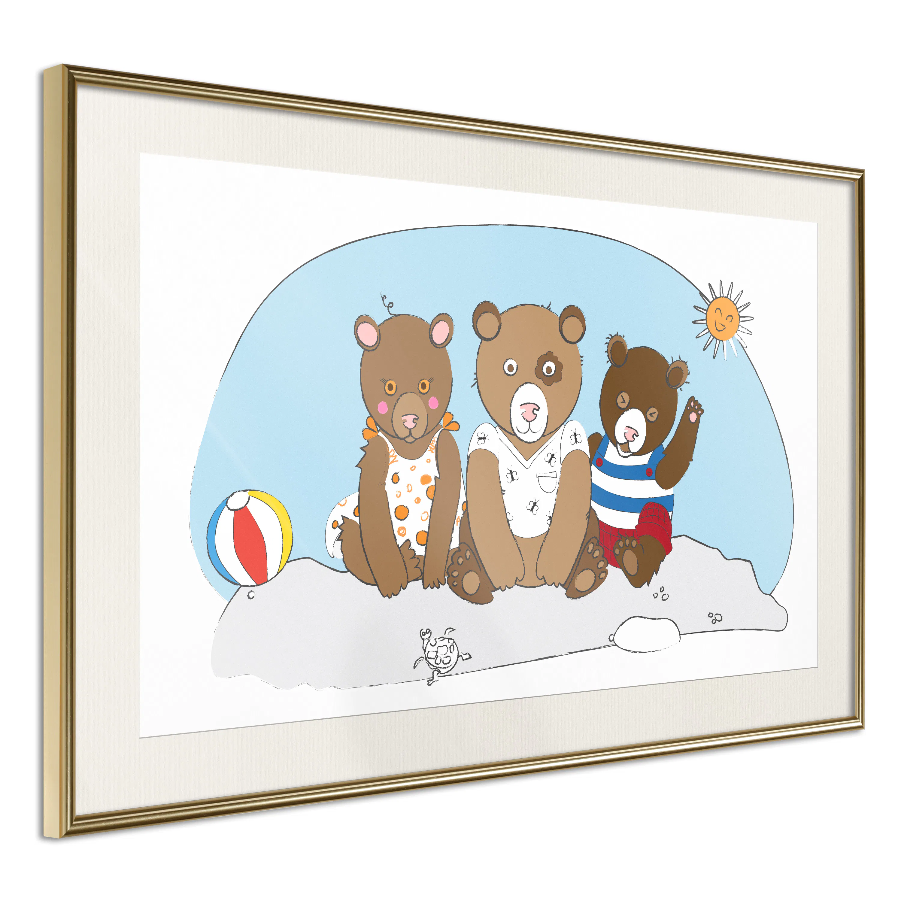 Poster Artgeist Affisch Teddy Bears on the Beach