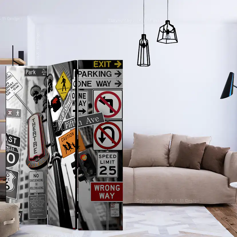 Rumsavdelare Arkiio New York Signs 135x172 cm